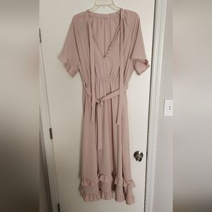 Pinkish Beige Midi Dress